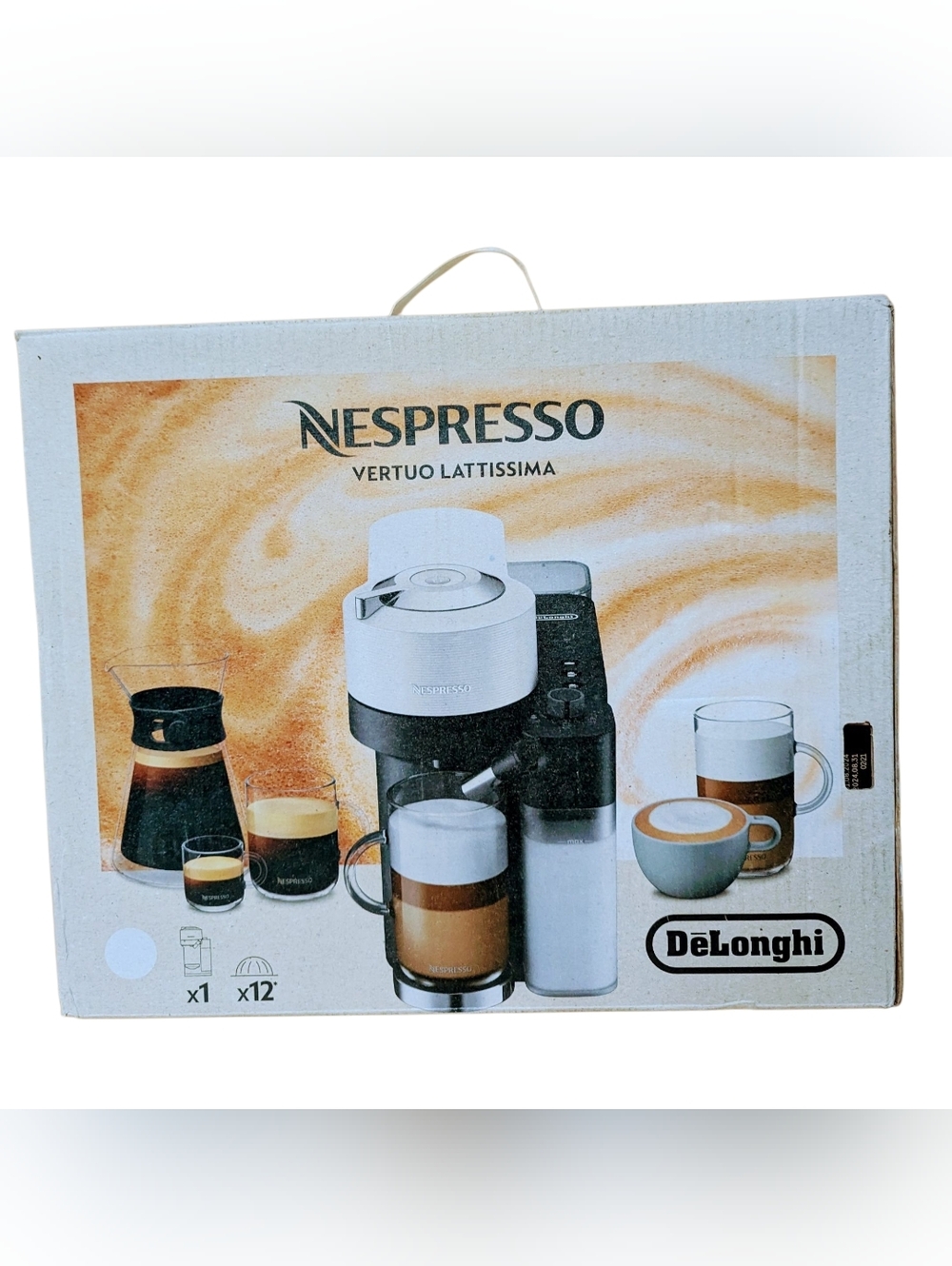 Nespresso Coffee Machine Box - Gray & White Packaging